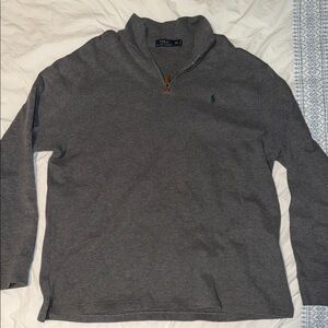 Polo by Ralph Lauren Charcoal Zip-Up Sweater Size XXL
